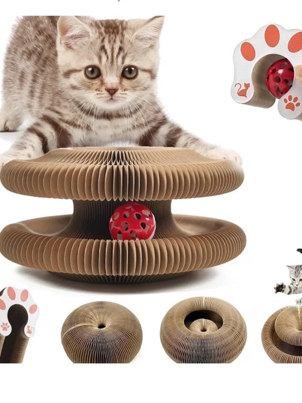 Cat toy scratcher bell new